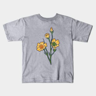 Yellow Flowers Kids T-Shirt